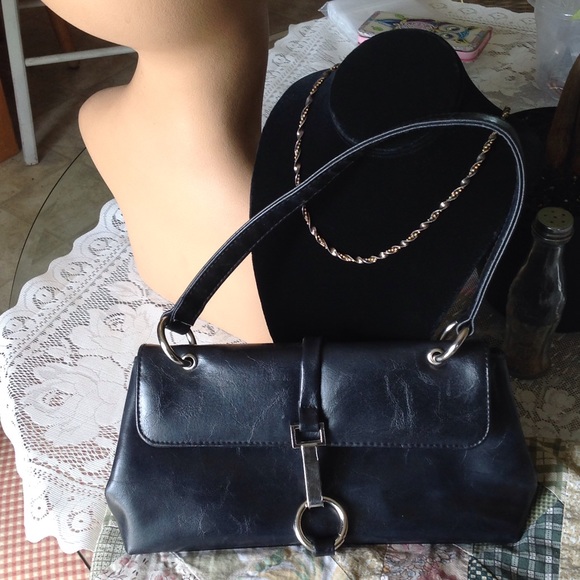 Black Vinyl Purse