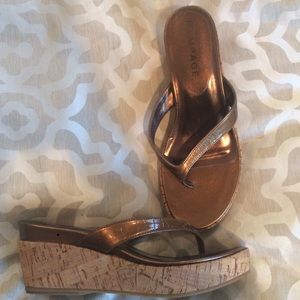 Rampage Quartz copper and cork sandal