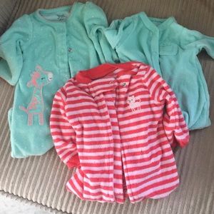 3 Carter's Newborn Girl Sleepers