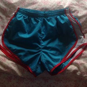 Blue Patterned Nike Shorts