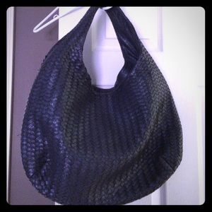 Deux lux woven leather purse.