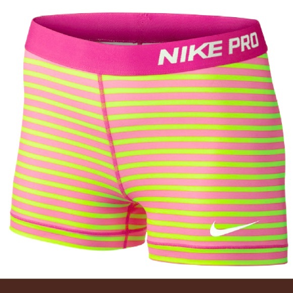 Pink and yellow Nike pro spandex M NWT real pic 🔽