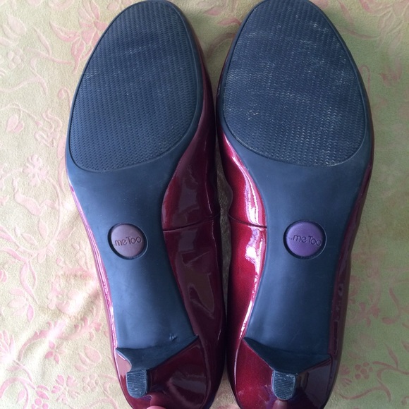 Ruby-Red Patent Kitten- Heeled Pumps - Picture 3 of 3