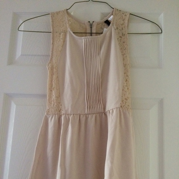 Nude H&M dress with lace back