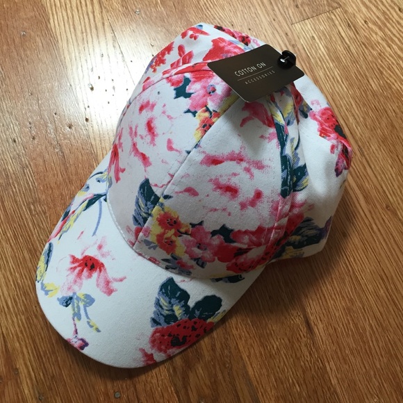 Flower print cap from Cotton On