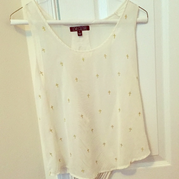 Tank top with crosses