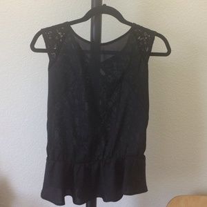 XOXO Lace Peplum Top