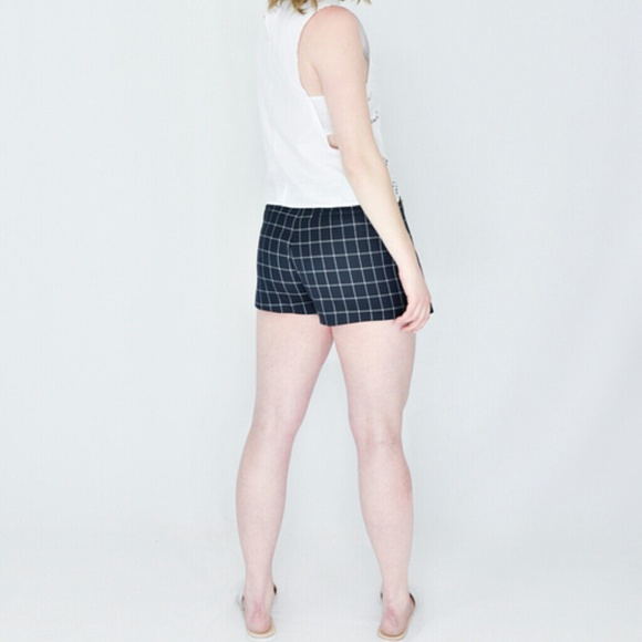 Sale! English Factory Navy Checked Skort Shorts - Picture 3 of 4