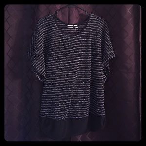 NWOT Black and White Top