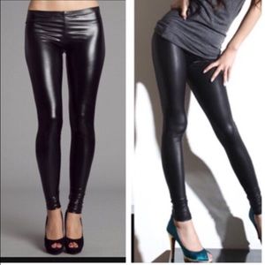 Black Faux Leather Leggings