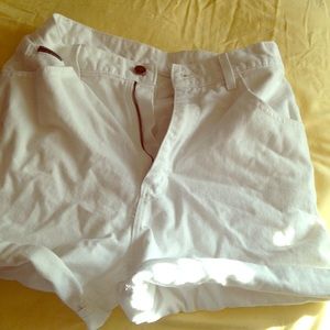High wasted white shorts