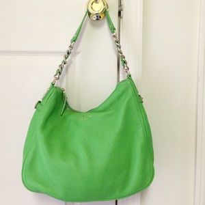 Green Leather Kate Spade Handbag