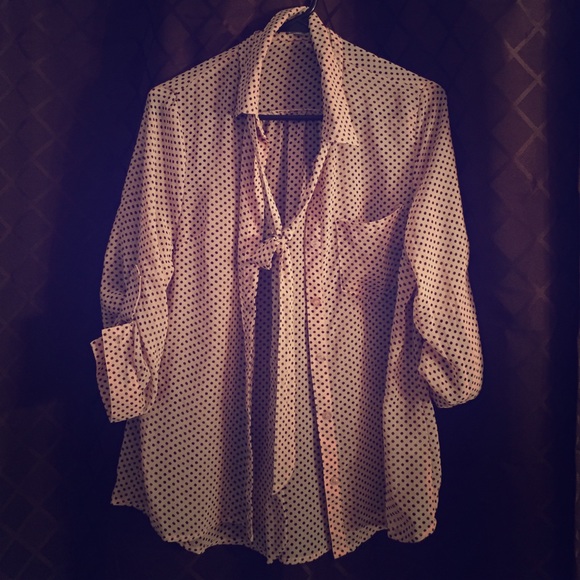 Light Pink Polka Dot Blouse