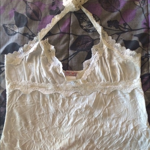White floral lace top