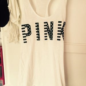 Pink American flag tank