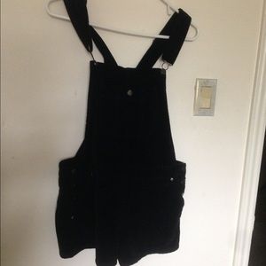 Black Velvet Overalls