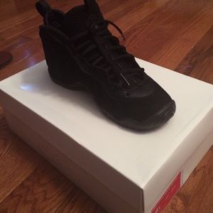 All black suede Nike foamposites