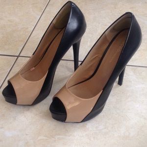 BCBGeneration Open Toe Heels