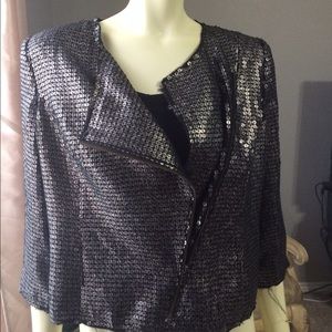 Express Cropped sequin jacket