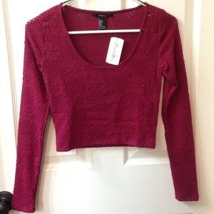 Long sleeve crop top