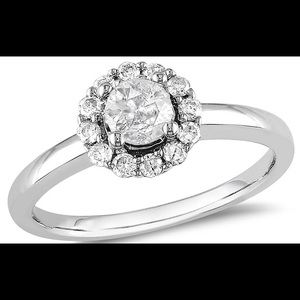 1.25 carat TW 925 Sterling Silver Cluster Ring