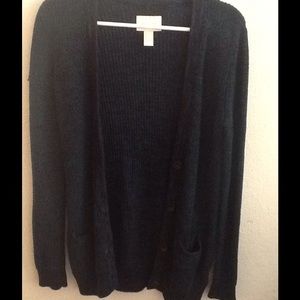 Green and black marbled cardigan