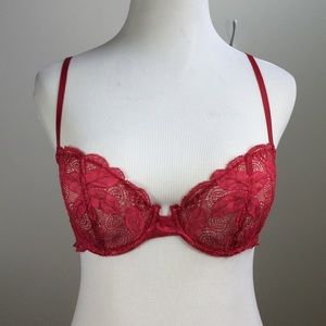 Lace Red Bra 34B