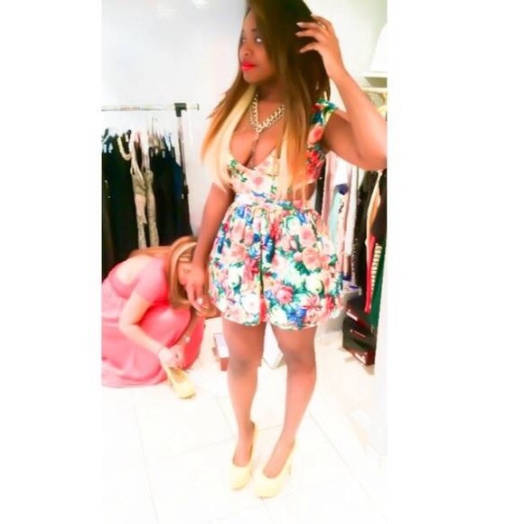 Mustard seed cutout floral dress