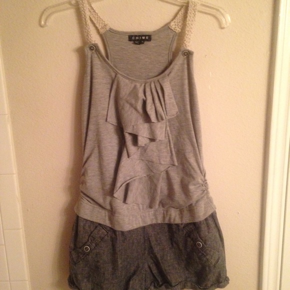 Light and Dark grey romper