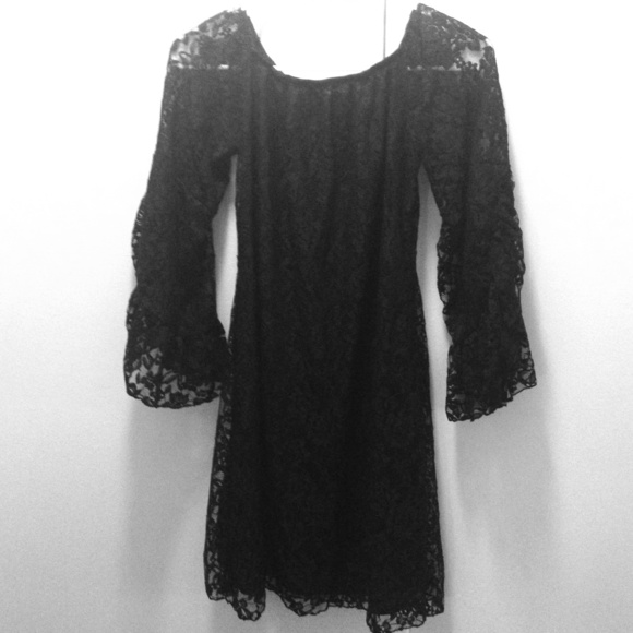 NWOT Black Butterfly Lace Dress
