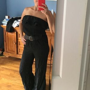 One piece pantsuit with belt