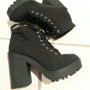 H&M Lace Up Platforms