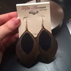 Black and gold earrings