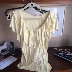 Light Yellow layered top from anthropologie