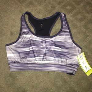 Reversible Gray/Black Sports Bra