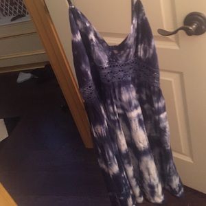 blue tie dye dress