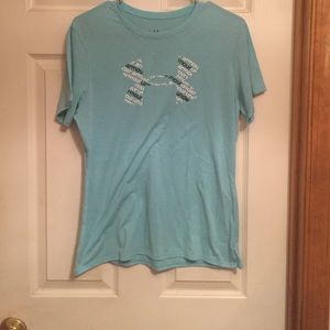 Under armour blue athletic t shirt