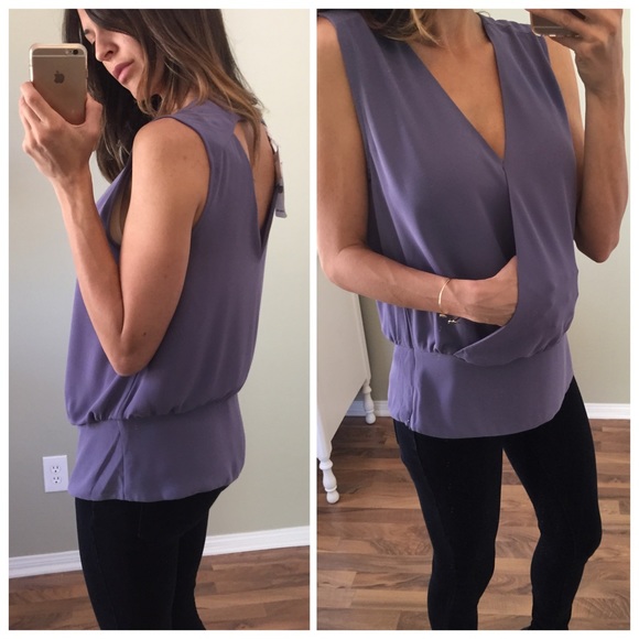 Sold | Purple Wrap Blouse - Picture 2 of 4