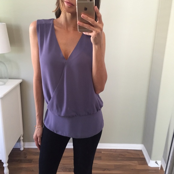Sold | Purple Wrap Blouse - Picture 3 of 4