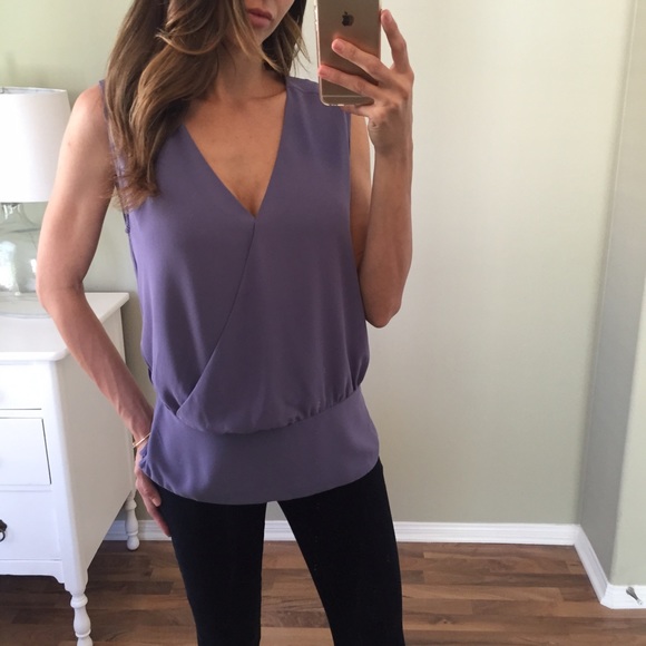 Sold | Purple Wrap Blouse - Picture 4 of 4