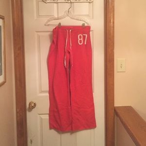 Red Aeropostale boyfriend fit sweatpants
