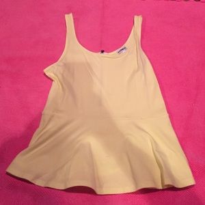 Yellow peplum top