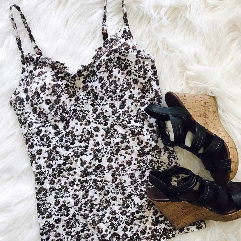 White floral cami