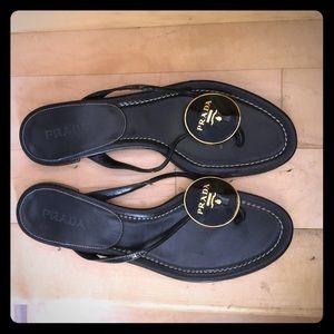 Black Prada sandals. Like new, no box 8.5