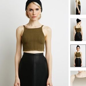 Ribbed knit crop top
