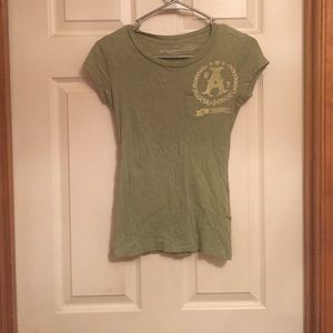 Army green Aeropostale graphic pocket tee
