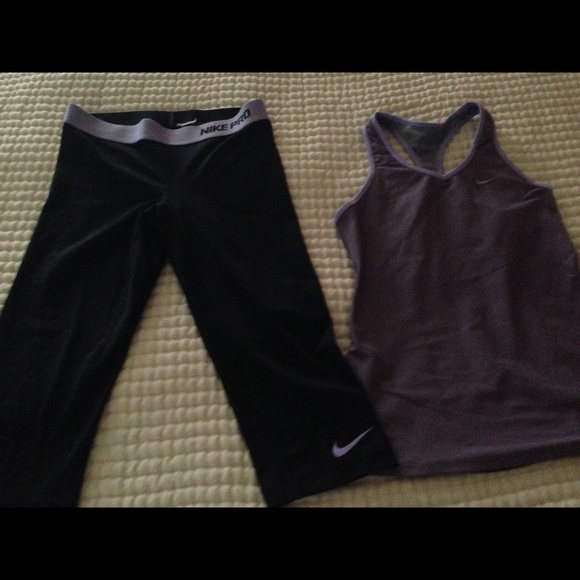 Nike Pro Compression tights. Free matching top