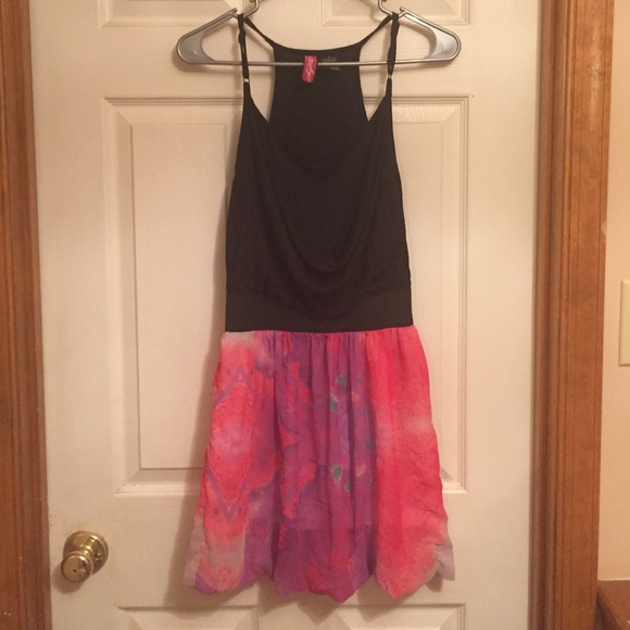 Black and floral dress
