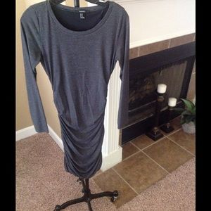Ruched Gray Dress NWOT!