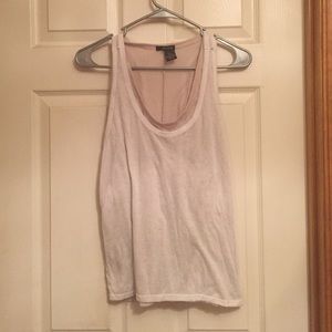 White and tank overlaid tank top DKNY